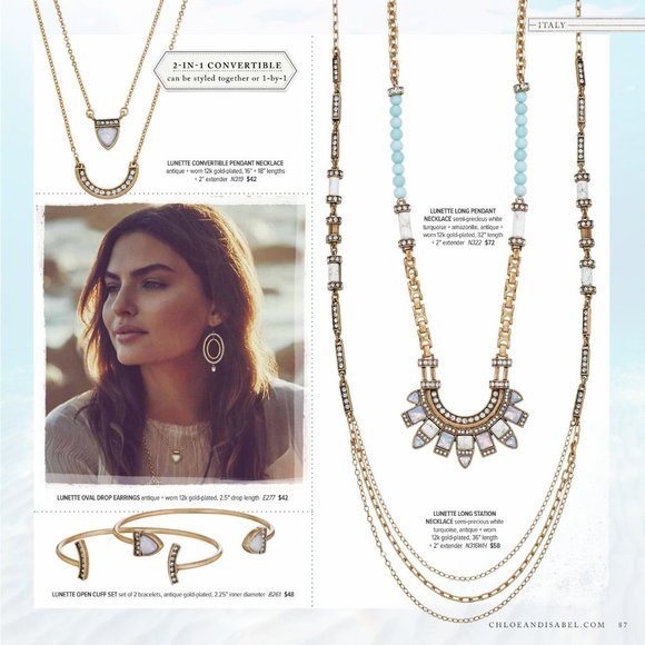 Chloe and Isabel Lunette Long Station Necklace  - N316WH - Picture 9 of 10